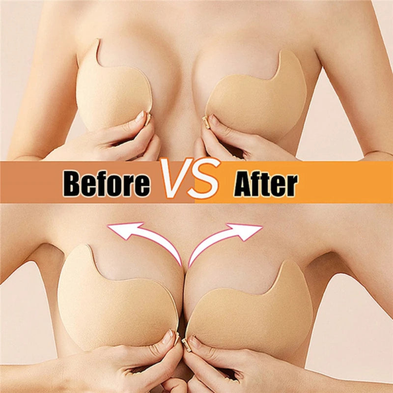 New Silicone Chest Stickers Lift Up Nude Bra Self Adhesive Bra Nude Invisible Push Up Cover Bra Pad Sexy Strapless Breast Petals