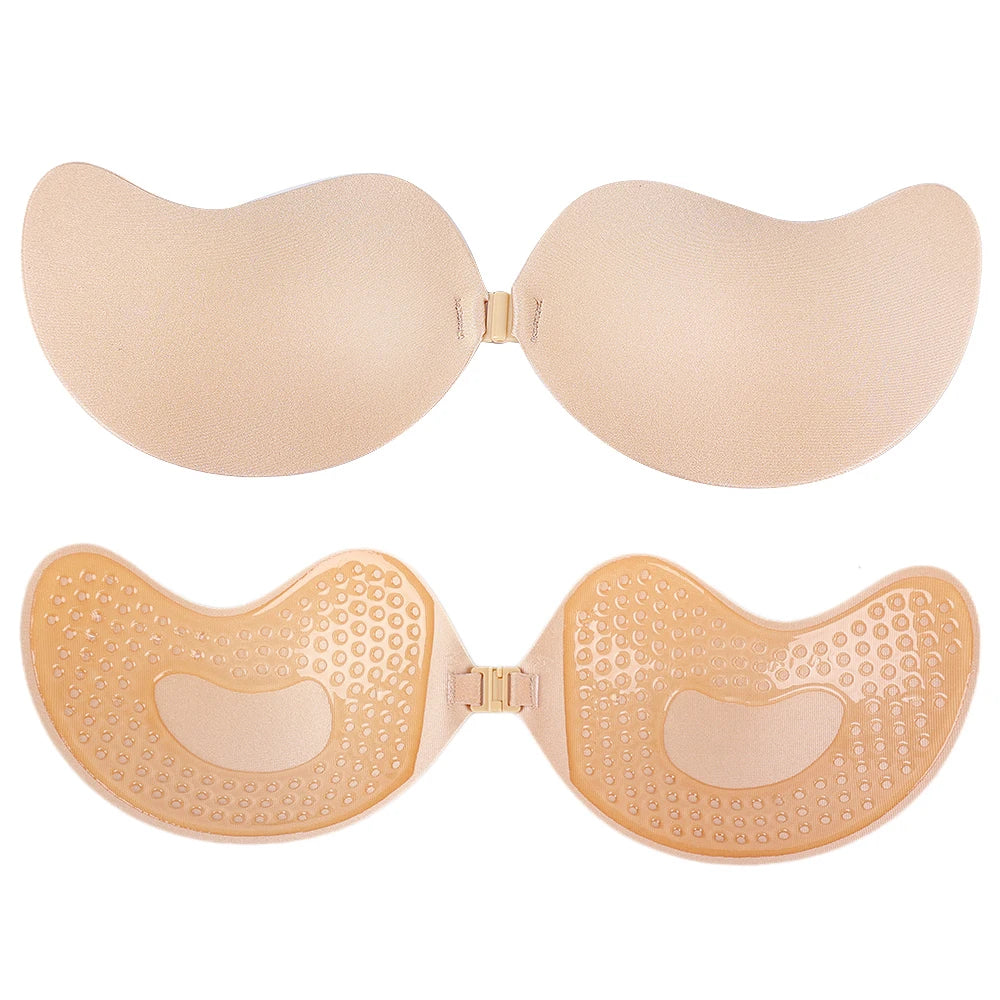 New Silicone Chest Stickers Lift Up Nude Bra Self Adhesive Bra Nude Invisible Push Up Cover Bra Pad Sexy Strapless Breast Petals