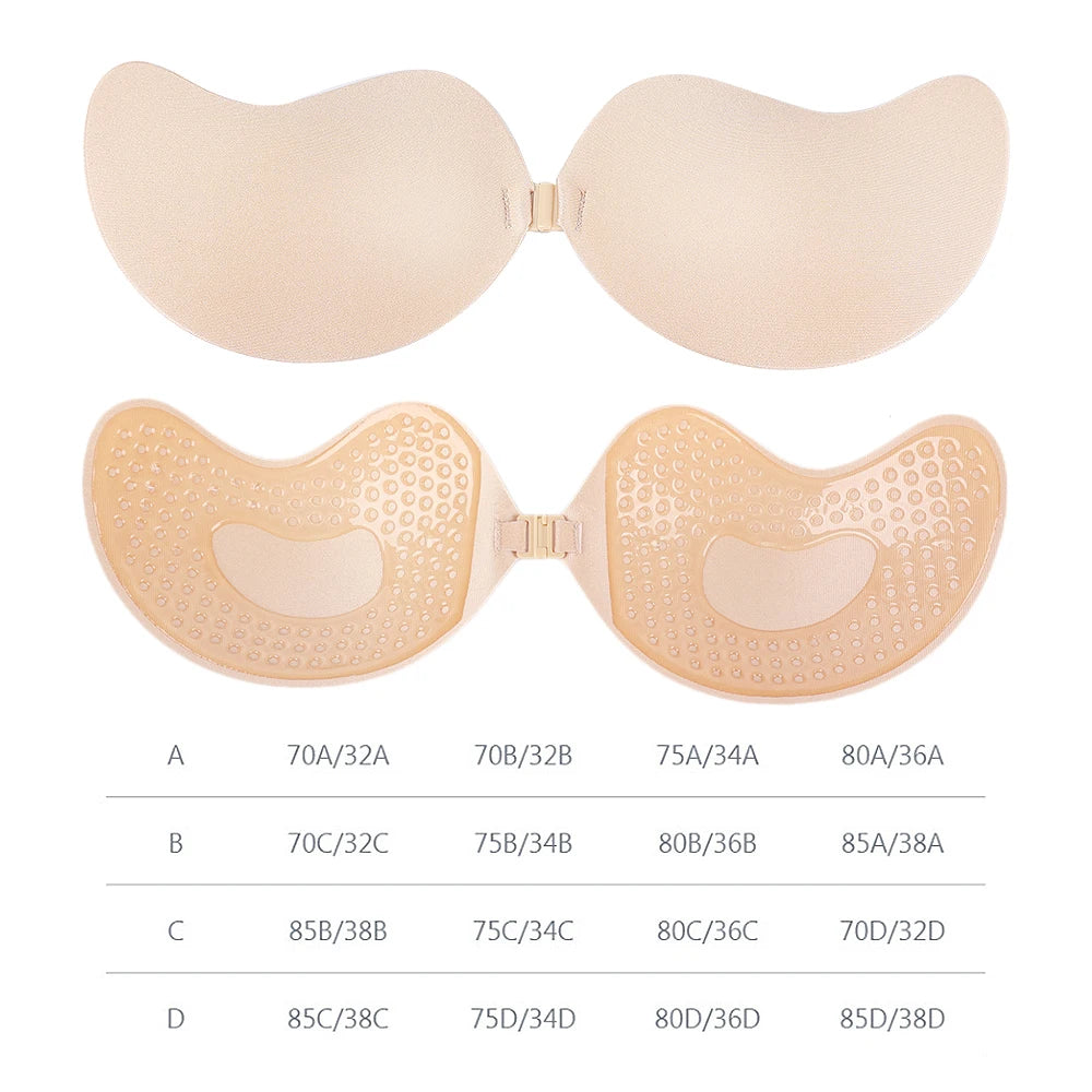 New Silicone Chest Stickers Lift Up Nude Bra Self Adhesive Bra Nude Invisible Push Up Cover Bra Pad Sexy Strapless Breast Petals