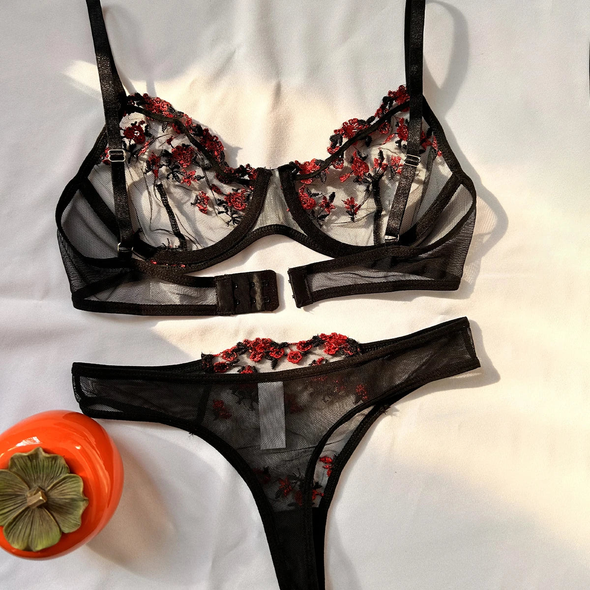 Sexy Lingerie Fancy Lace Eroticу Set Woman 2 Pieces Transparent Women's Underwear Embroidery Erotic Beautiful Bra And Panty Sets