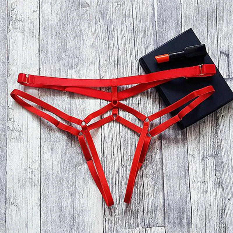 Sexy Temptation Open Crotch Bundle T-string Teddy Panties Women's Erotic Clothing Sex Thong Ladies Underwear Porn Lingerie Set