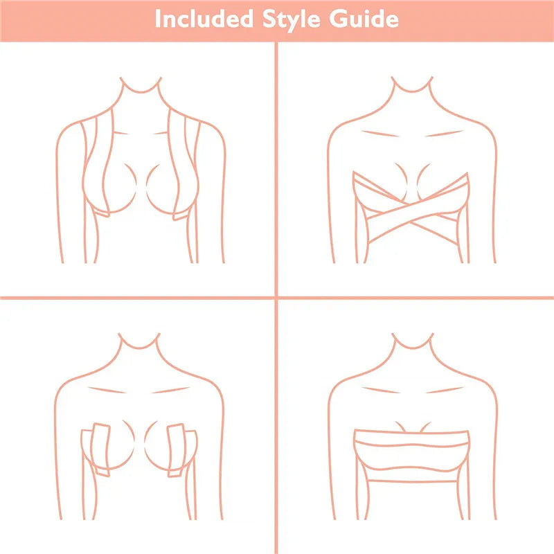 Summer Strapless Bikini Invisible Nipple Cover Breast Lift-Up Boob Tape Women Sexy Tube Top Plus Size Bra Push Up Bra Crop Top